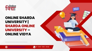 Online Sharda University | Sharda Online University – Online Vidya