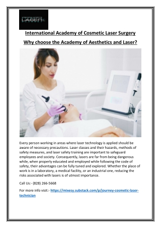 Laser Safety Guidelines for Safe Laser Use and Training