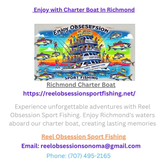 Enjoy with Charter Boat In Richmond