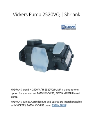 Vickers Pump 2520VQ