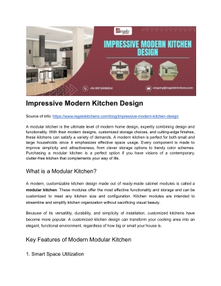 Impressive Modern Kitchen Design