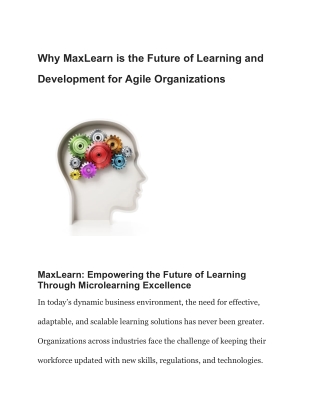 Why MaxLearn is the Future of Learning and Development for Agile Organizations