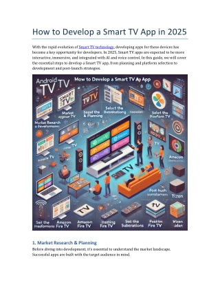 How to Develop a Smart TV App in 2025