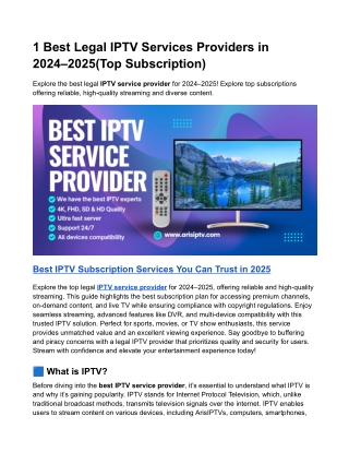 1 Best Legal IPTV Services Providers in 2024–2025(Top Subscription) (1)