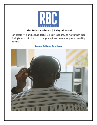 Locker Delivery Solutions  Rbclogistics.co.uk