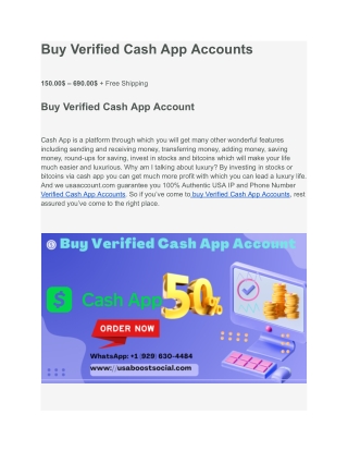 Buy Verified Cash App Accounts