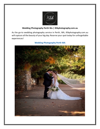 Wedding Photography Perth Wa  Klikphotography.com.au