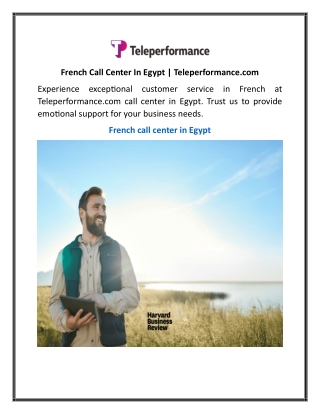 French Call Center In Egypt  Teleperformance.com