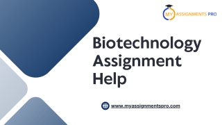 Biotechnology Assignment Help | Myassignmentpro