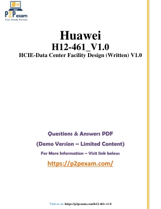 Master the H12-461_V1.0 Certification Exam!
