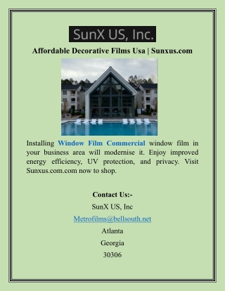 Window Film Commercial | Sunxus.com