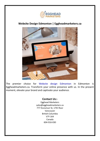 Website Design Edmonton | Eggheadmarketers.ca