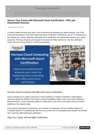 Microsoft Azure Certification: Boost Your Career