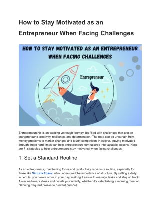 Victoria Fosse’s Tips for Staying Motivated in Entrepreneurship