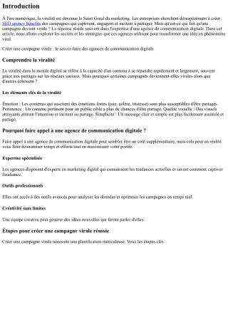 Créer une campagne virale : le savoir-faire des agences de communication digital