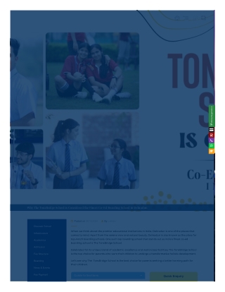 TonsBridge School Stands Out as Dehradun's Finest Co-Ed Boarding School