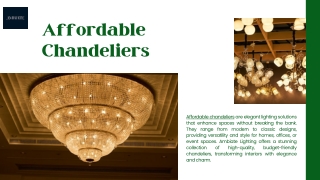 Affordable Chandeliers