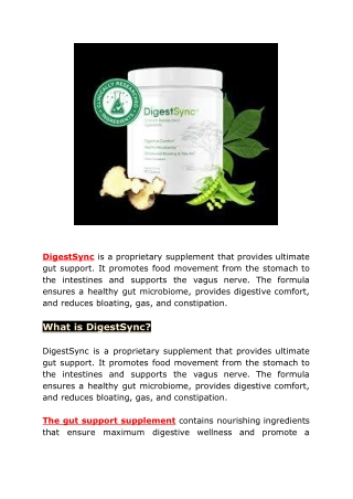 DigestSync-Natural Gut Health Breakthrough