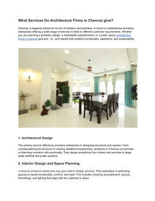 Architecture Firm in chennai