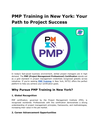 PMP Training in New York_ Your Path to Project Success