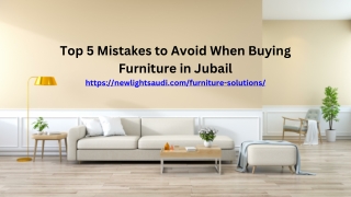 Avoid Costly Mistakes When Buying Furniture in Jubail