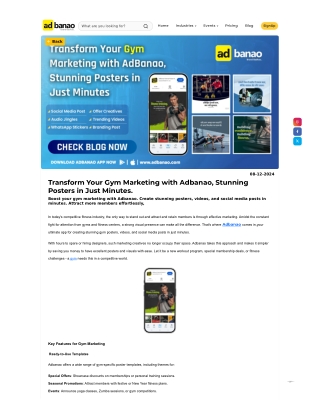 Transform Your Gym Marketing with Adbanao, Stunning Posters in Just Minutes.