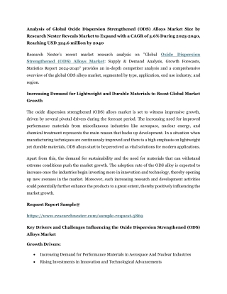 Oxide Dispersion Strengthened (ODS) Alloys Market