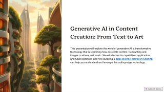 Generative AI in Content Creation_ From Text to Art