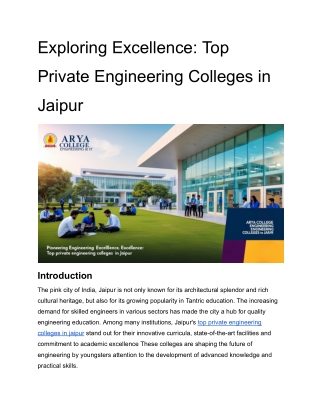 Exploring Excellence_ Top Private Engineering Colleges in Jaipur