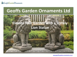 Elevate Your Garden with a Stately Lion Statue