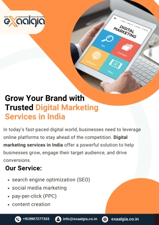 Grow Your Brand with Trusted Digital Marketing Services in India