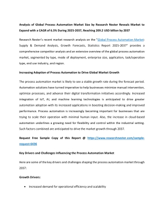 Process Automation Market trends 2037