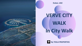 VERVE CITY WALK In City Walk By Tesla Properties a Real Estate Company In Dubai