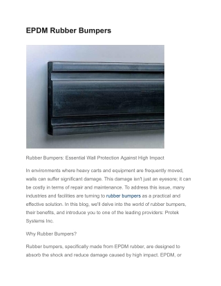 EPDM Rubber Bumpers