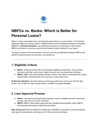 NBFCs or Banks Which is Right for Your Personal Loan