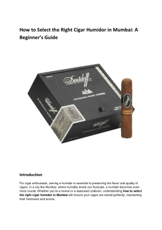 How to Select the Right Cigar Humidor in Mumbai_ A Beginner’s Guide