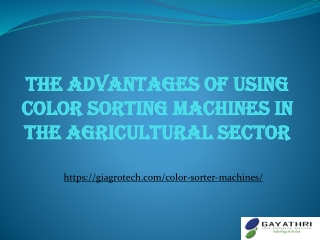 The advantages of using color sorting machines in the agricultural sector