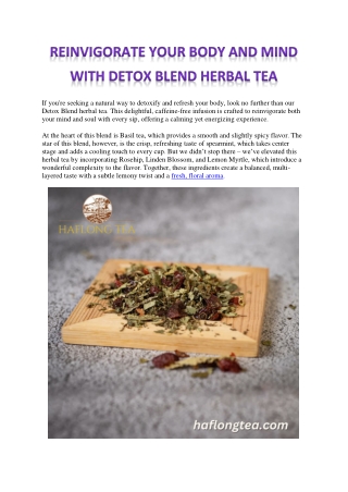 Detox Blend Herbal Tea: A Refreshing Natural Cleanse