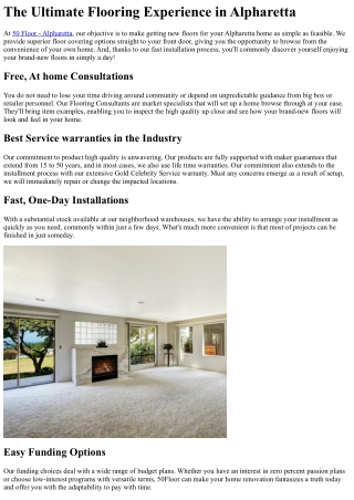 Flooring Installation in Alpharetta