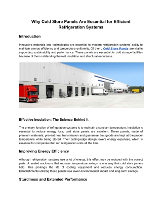 Why Cold Store Panels Are Essential for Efficient Refrigeration Systems (1)