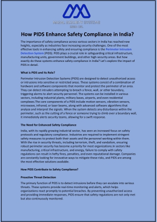 How PIDS Enhance Safety Compliance in India