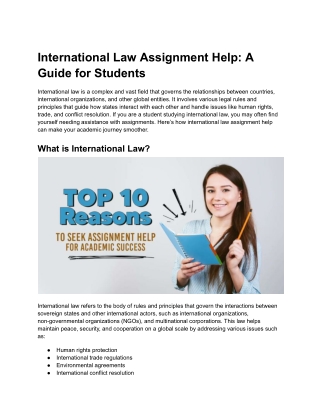 International Law Assignment Help_ A Guide for Students