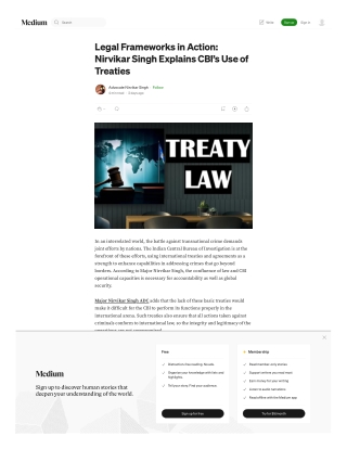 Legal Frameworks in Action Nirvikar Singh Explains CBI’s Use of Treaties