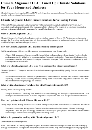 Climate Alignment