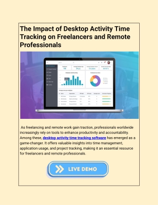 The Impact of Desktop Activity Time Tracking on Freelancers and Remote Professionals