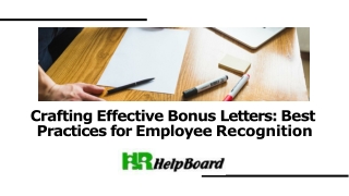 bonus letter to employee