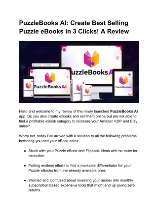 PuzzleBooks AI Reviews: The Secret to Best-Selling Puzzle eBooks Revealed!