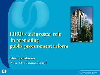 EBRD - an investor role in promoting public procurement reform