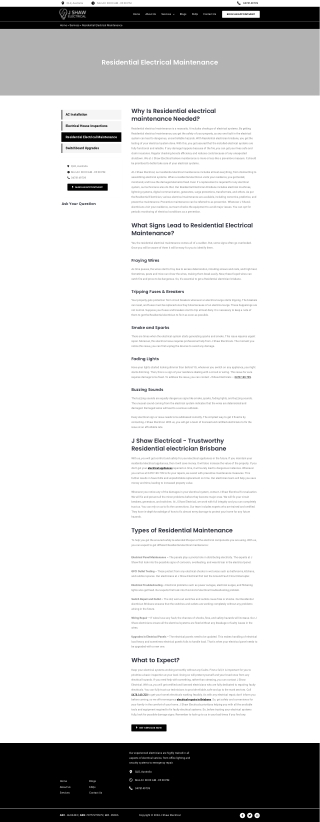 Expert Residential Electrical Services Brisbane – J Shaw Electrical Solutions