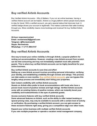 Buy verified Airbnb Accounts Bank Trust Account 2025